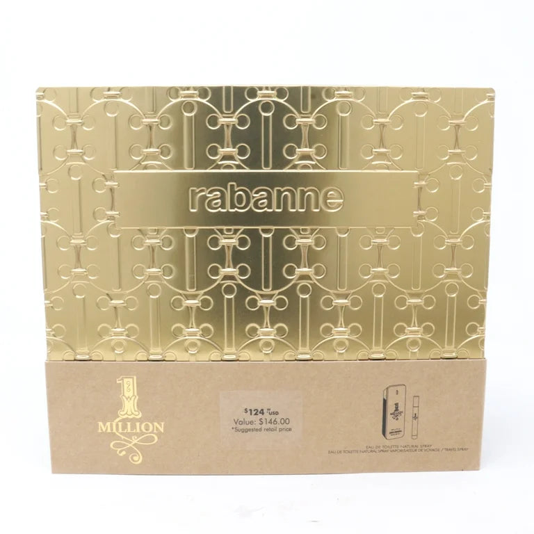 مجموعة 1 مليون باكو رابان للرجال - أو دو تواليت - 100 مل و10 مل