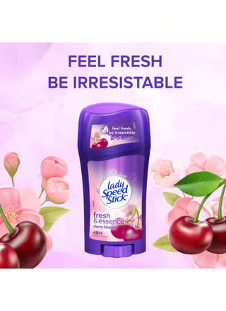 Lady Speed Stick Fresh & Essence Antiperspirant Deodorant Stick – 48h Protection – Cherry Blossom – 65g