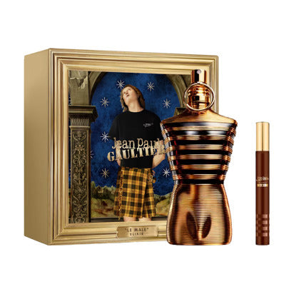 Jean Paul Gaultier Le Male Elixir For Men - Parfum - Gift Set - ( 2 Pcs , 200ml + 10ml )