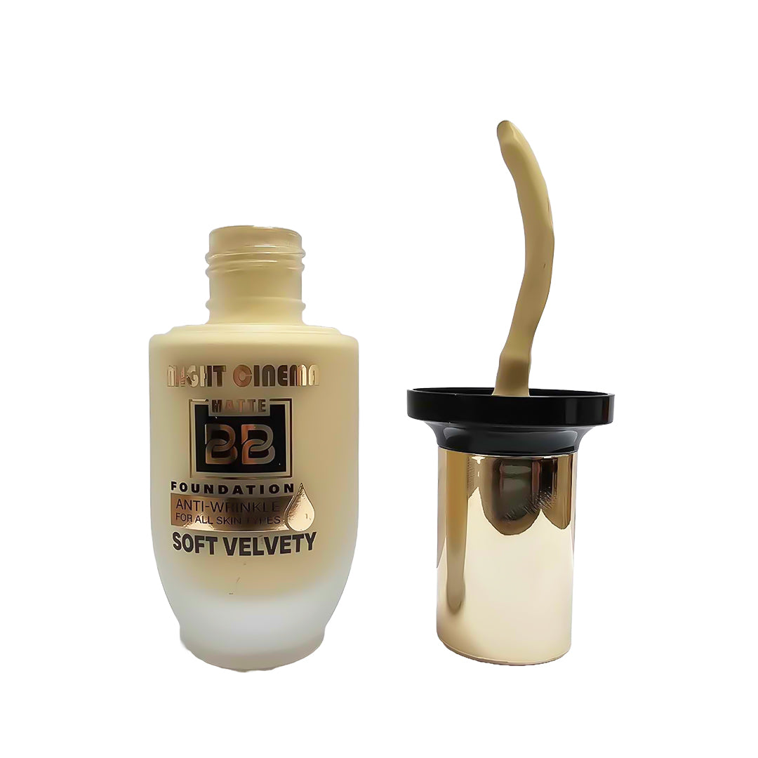 Might Cinema Matte BB Foundation Anti - Wrinkle for All Skin Types - Soft Velvety - 101