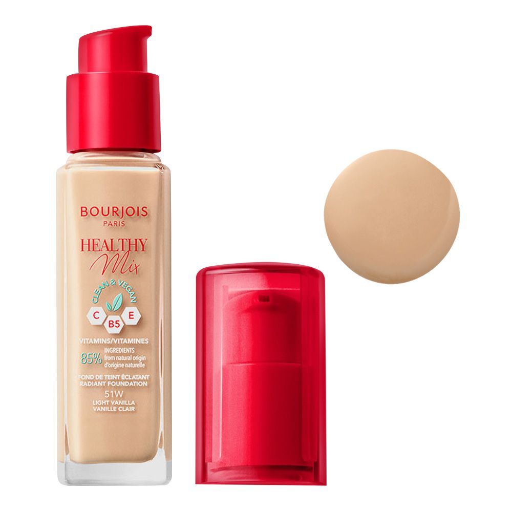 Bourjois Healthy Mix Clean & Vegan Foundation- 51W Light Vanilla - 30ml