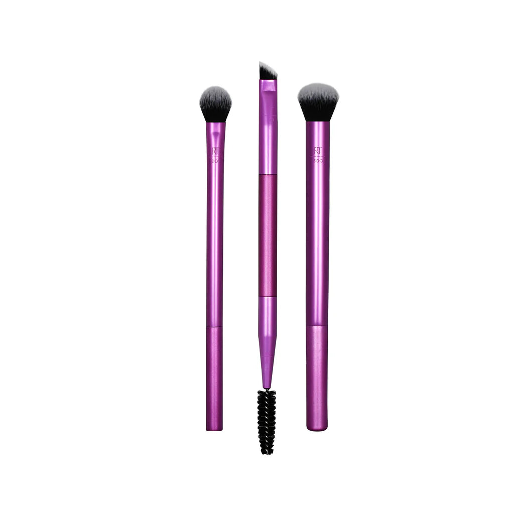 Real Techniques Eye Shade & Blend Makeup Brush Trio, For Eyeshadow & Liner, Makeup Tools
