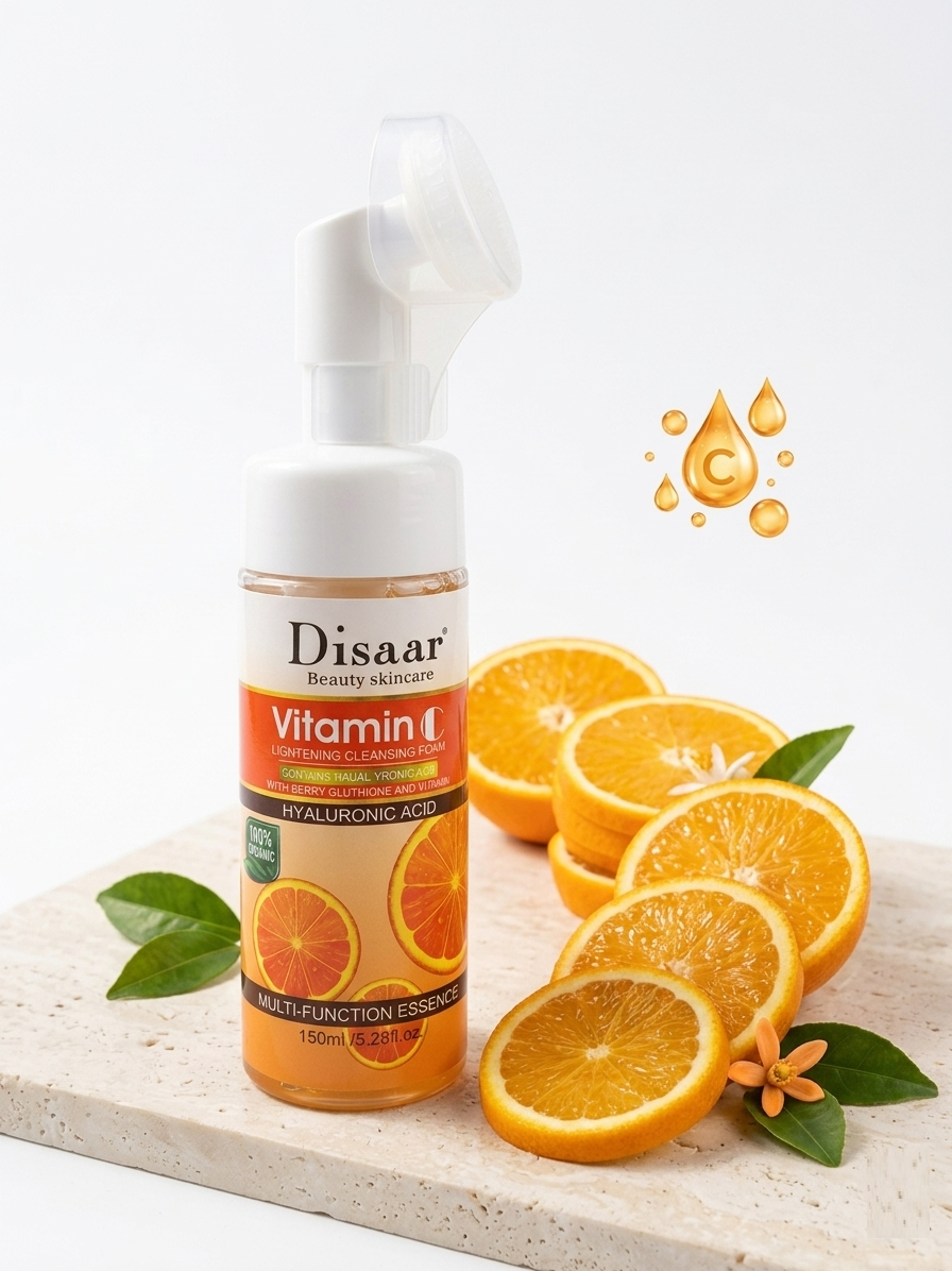 Disaar Beauty Hyaluronic Acid & Vitamin C Lightening Cleansing Foam - 150ml