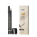 مجموعة أقلام تحديد العيون الخشبية من Me Now، 6 ألوان - 12 قطعة + مبراة