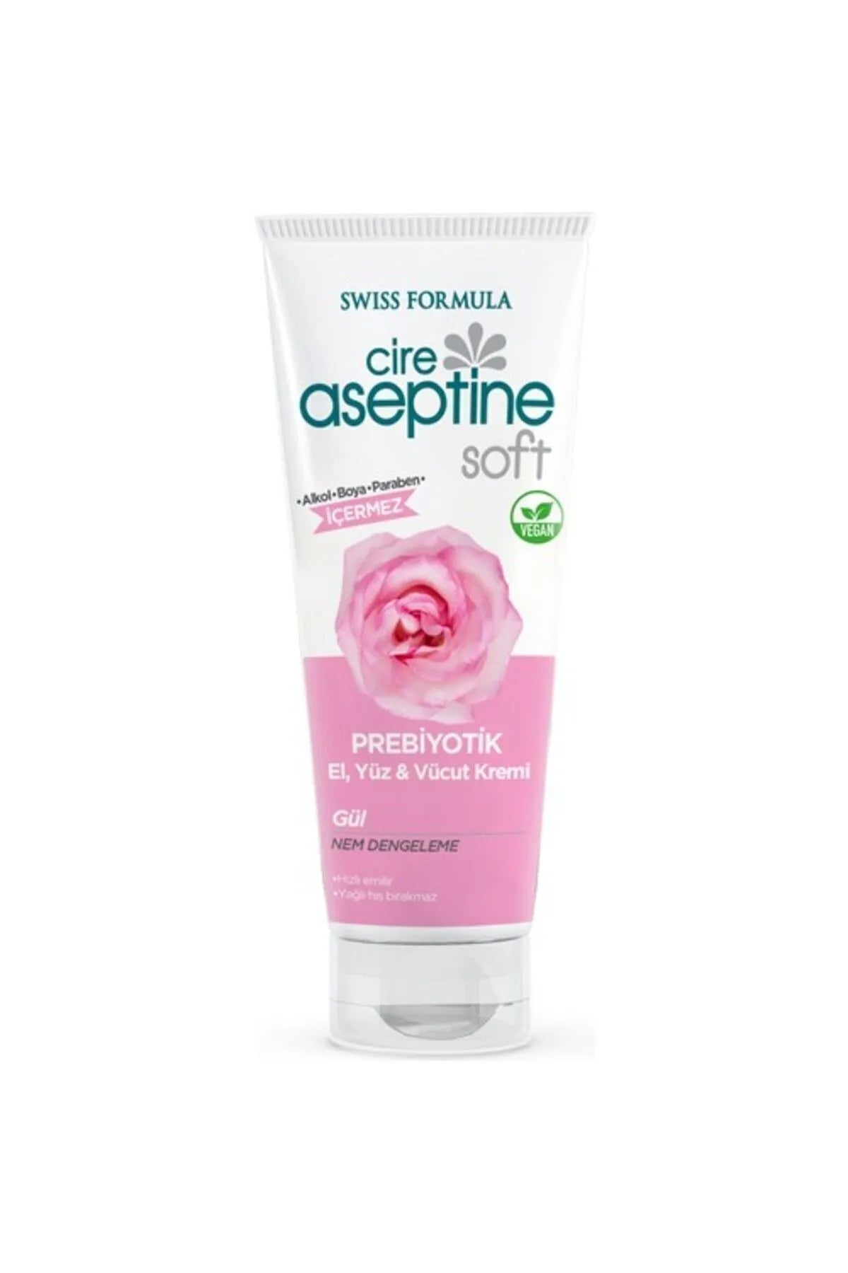 Cire Aseptine Rose Prebiotic Hand, Face & Body Cream – Moisture Balancing – Vegan – Made in Turkey – 75ml