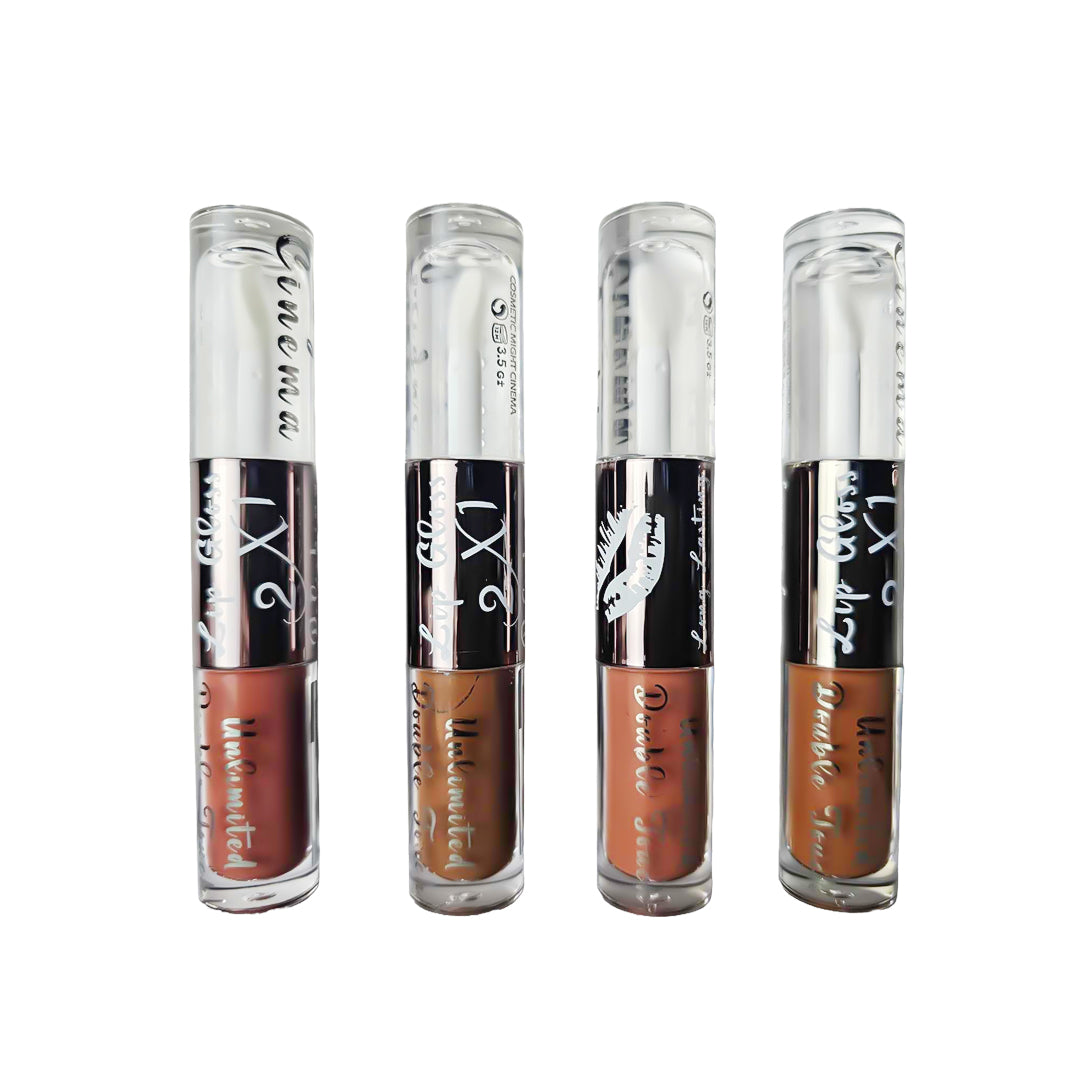 Might Cinema Double Lip Gloss 4 Colors(Matte & Glossy)SET: C