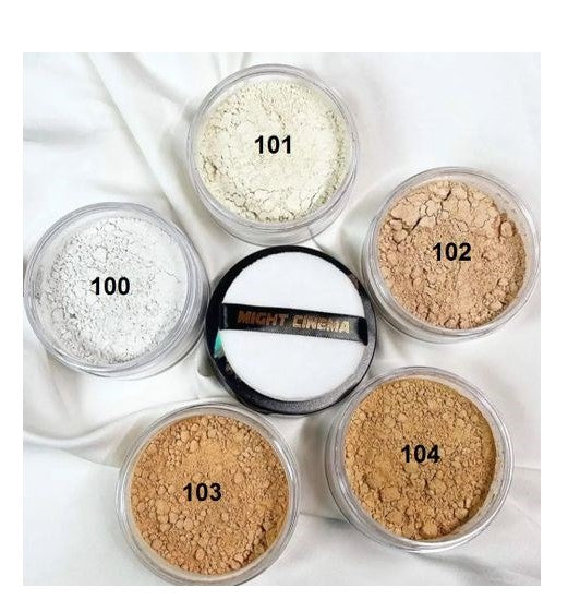 104 - Might Cinema Loose Powder Matte Finish With Sponge
