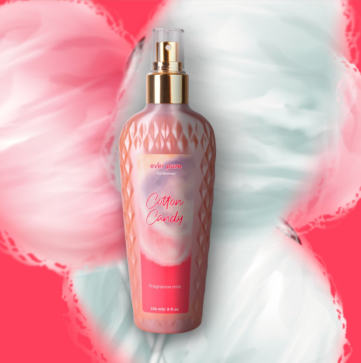 Ever Pure Fragrance Mist Cotton Candy for Women - 236ml