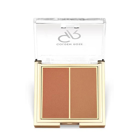 Golden Rose Iconic Blush Duo – Dual‑Tone Powder Blush - 03 Rosy Bronze