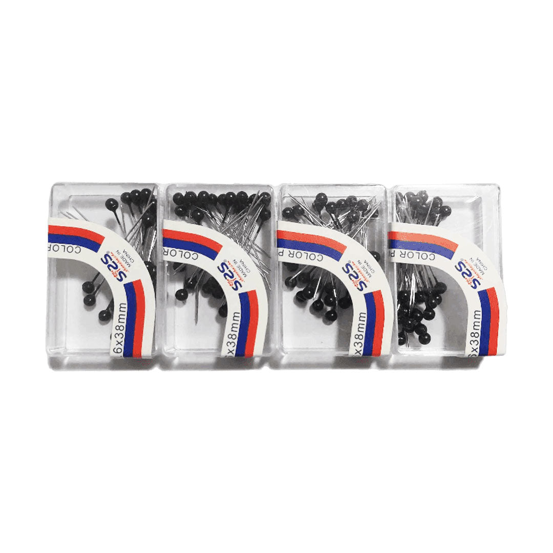 دبابيس حجاب كبيرة - 4 قطع (أسود)