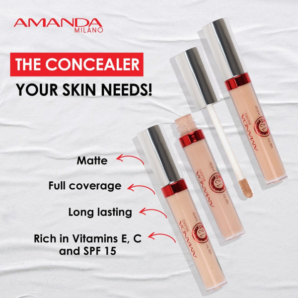 02 - Amanda Liquid Concealer – Long-Lasting Wear, Up to 12 Hours – 2.5ml
