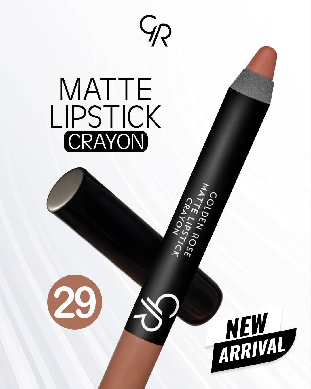 Golden Rose Matte Lipstick Crayon - No: 29