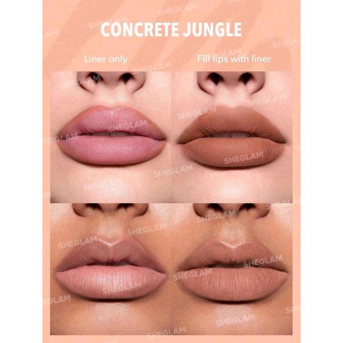 SHEGLAM Matte Lip Liner Set – Au Naturel | Long-Lasting, Smooth & Cruelty-Free (3 Pcs)