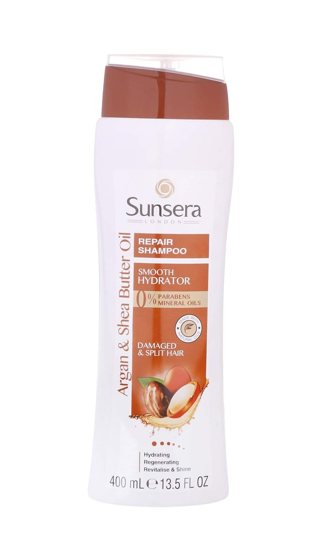 شامبو إصلاح الشعر من صنسيرا بزيت الأرجان وزبدة الشيا - 400 مل