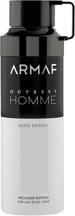 Odyssey Homme White Edition by Armaf for Men Deodorant Perfume Body Spray - 200ml