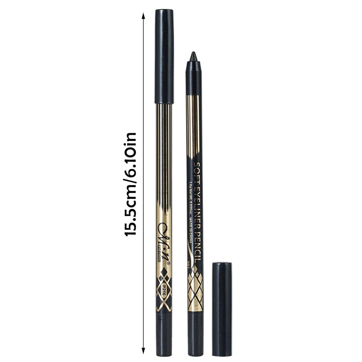 قلم تحديد العيون غير اللامع من مي ناو أسود - مقاوم للماء - P216