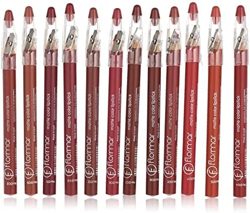(Made in China) Generic 12 Colors Clear Lipstick Pencil Set - Rouge