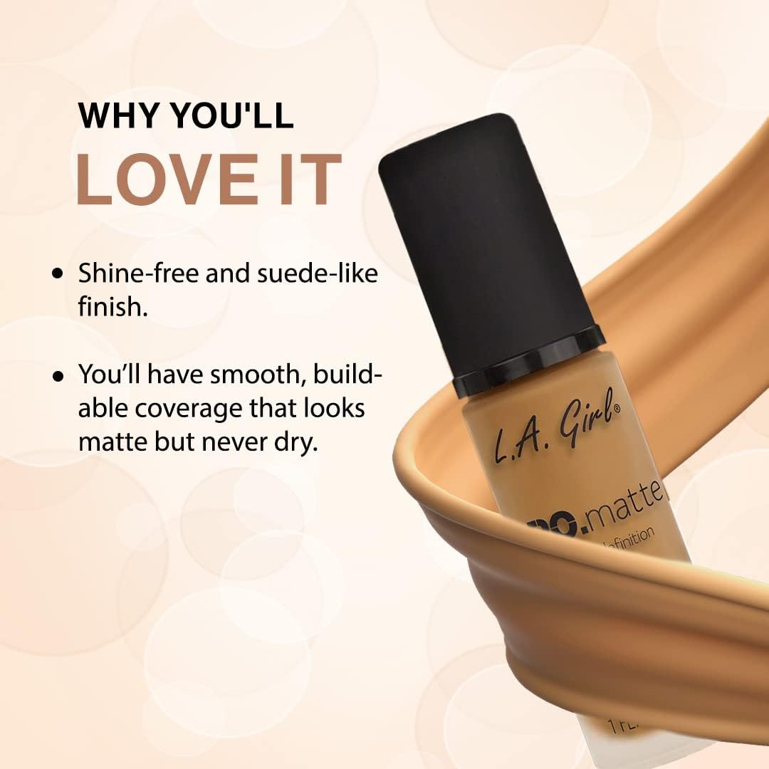 كريم أساس LA Girl Pro Matte Long Wear - Glm718 Sandy Beige