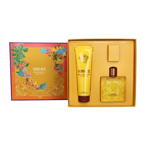 Eros Energy Gift Set by Versace for Men - Eau de Parfum - Set (100ml + 5ml + 150ml Shower Gel)