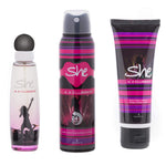 She Is Clubber Gift Set For Women - EDT 50ml - With Deodorant & Body Lotion