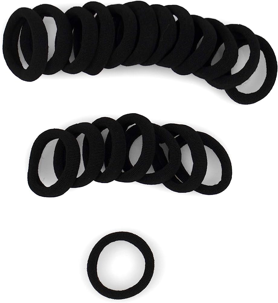 Talk Elastic Hair Set- 12Pcs Black