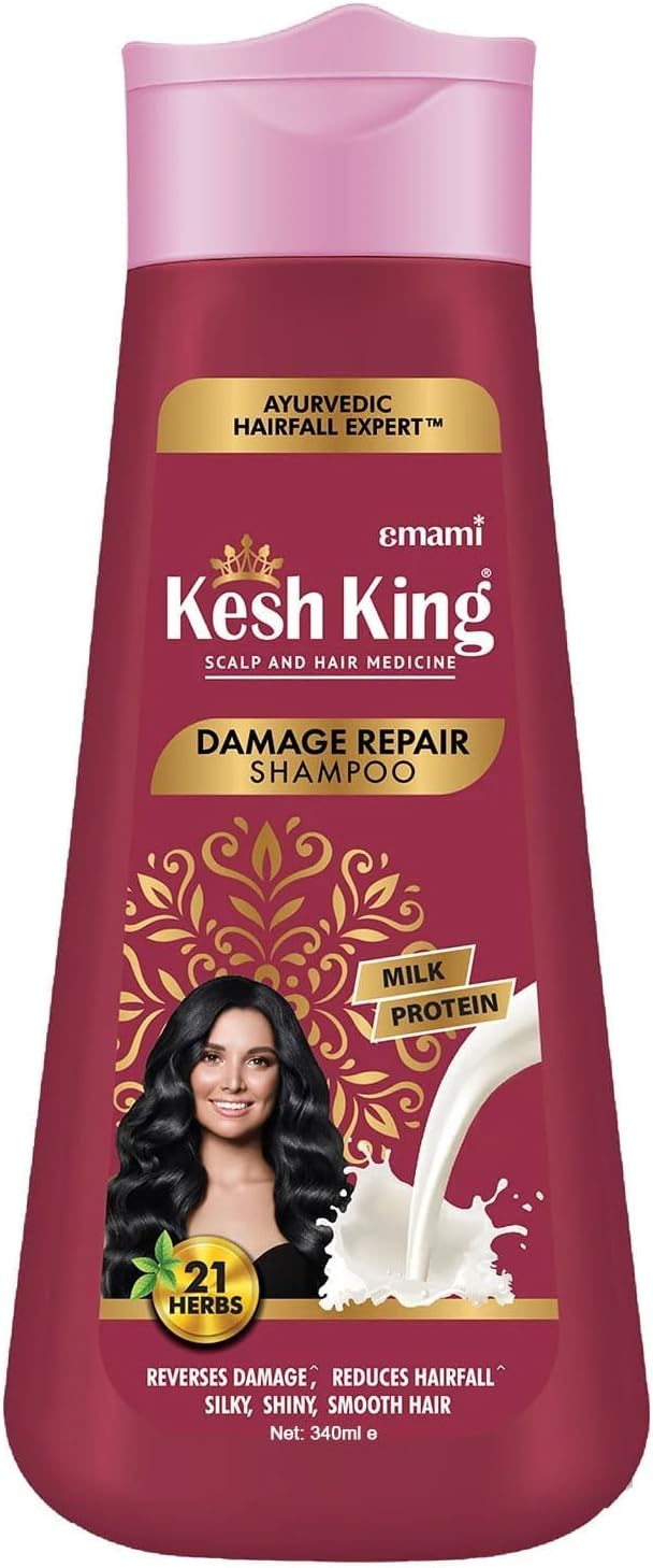Kesh King Hairfall Expert Damage Repair Shampoo with Milk Protein & 21 Ayurvedic Herbs – 340ml