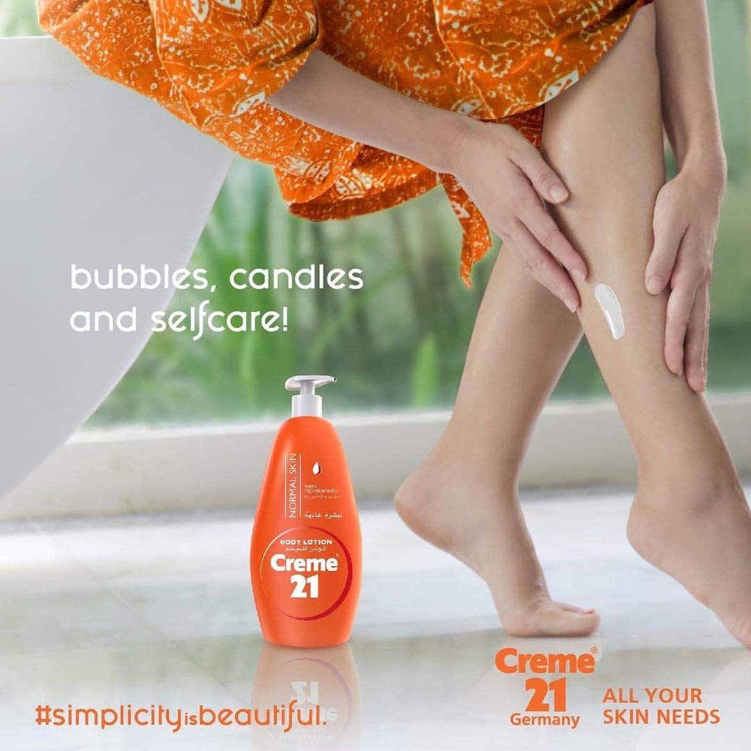 لوشن الجسم Creme21 للبشرة العادية مع برو فيتامين B5 لجميع أنواع البشرة، 250 مل