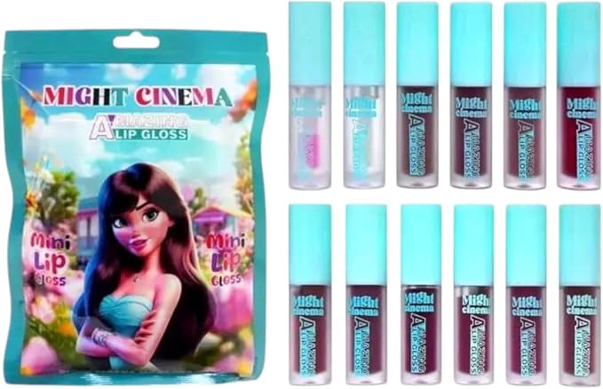 Might Cinema Amazing Mini Lip Gloss Set - 12 Pcs