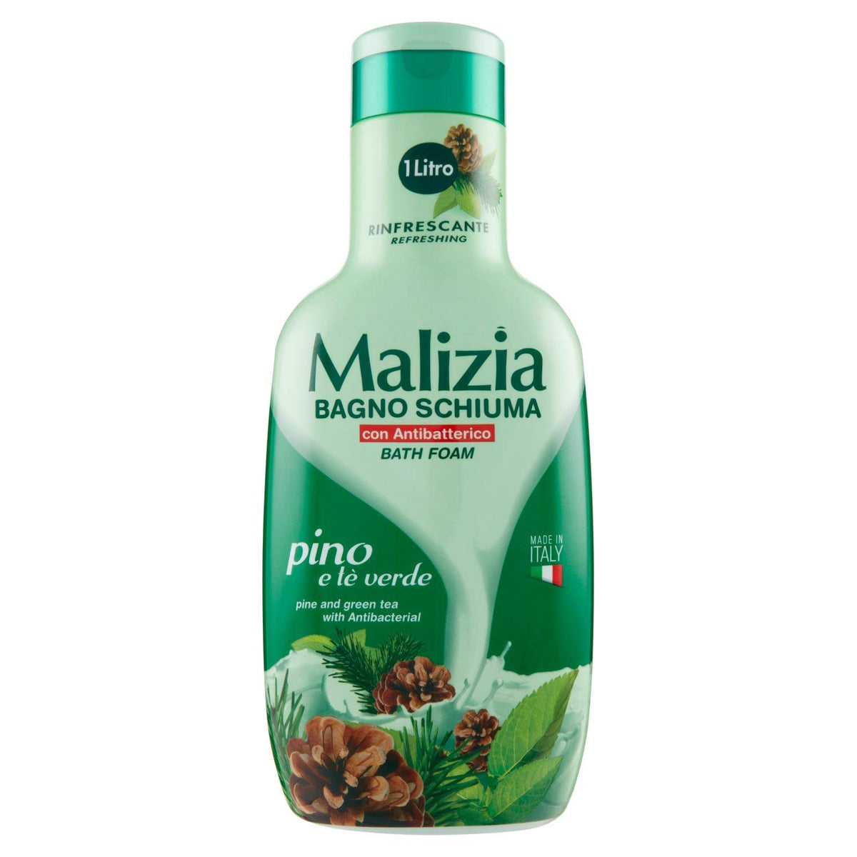 Malizia Bath-Foam - Pine and Green tea with Anti bacterial - 1000ml
