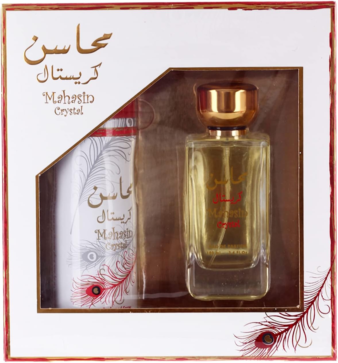 محاسن كريستال من لطافة مع عطر 100 مل، بخاخ عطر 200 مل