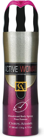 Active Woman Gift Set by Chris Adams - Eau de Parfum - (100ml EDP + Deodorant 200ml)