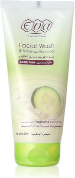 Eva Cosmetics Facial Wash & Makeup Remover with Yogurt & Cucumber for Oily Skin - 150ml