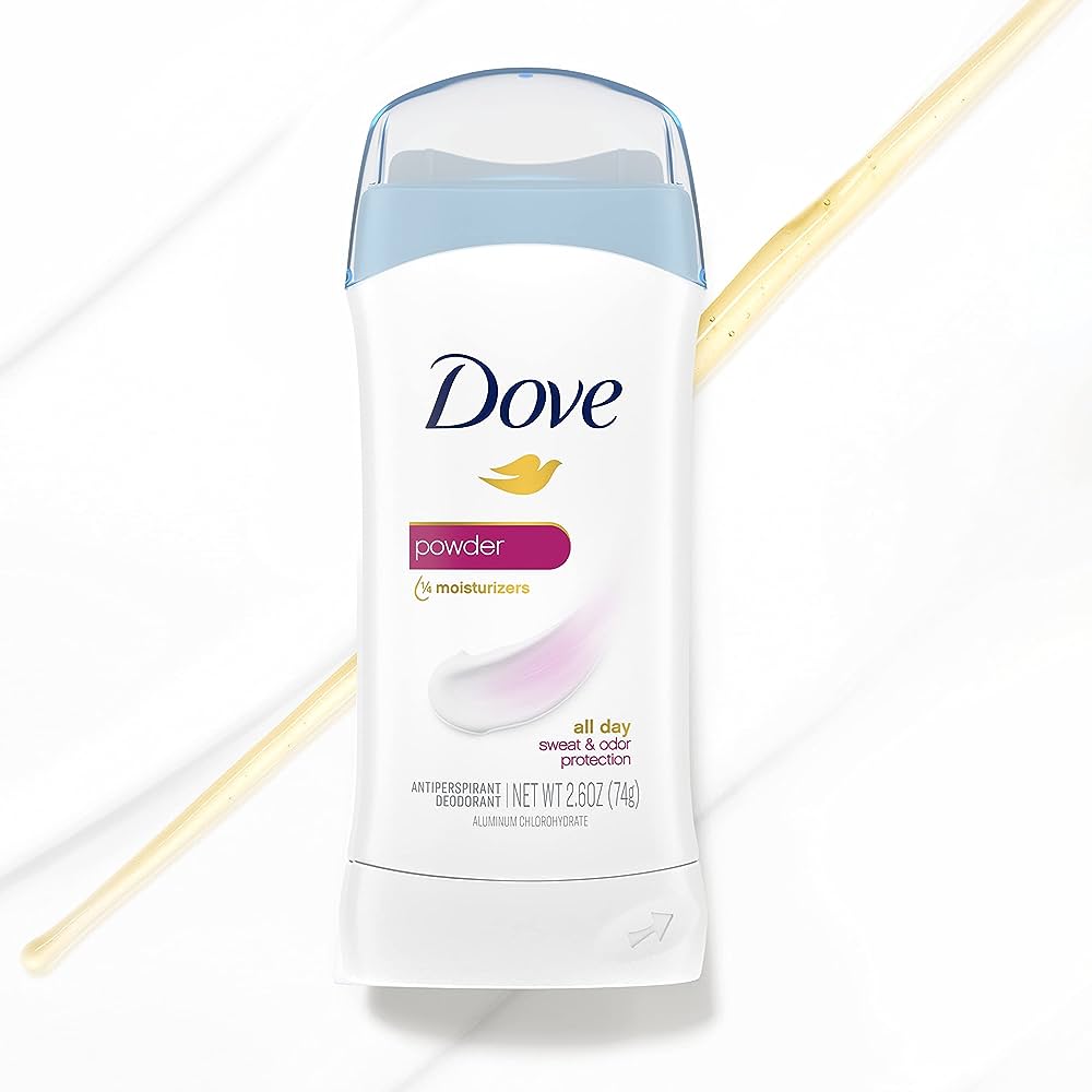 Dove Powder Moisturizers Deodorant Stick,Powder,For All Day Underarm Sweat&Odor Protection