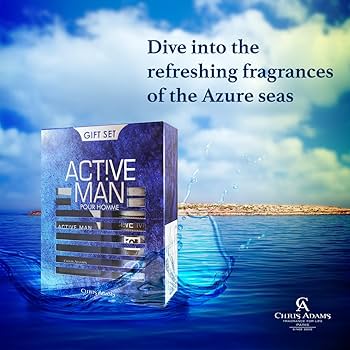 Active Man Gift Set by Chris Adams - Eau de Parfum - (100ml EDP + Deodorant 200ml)