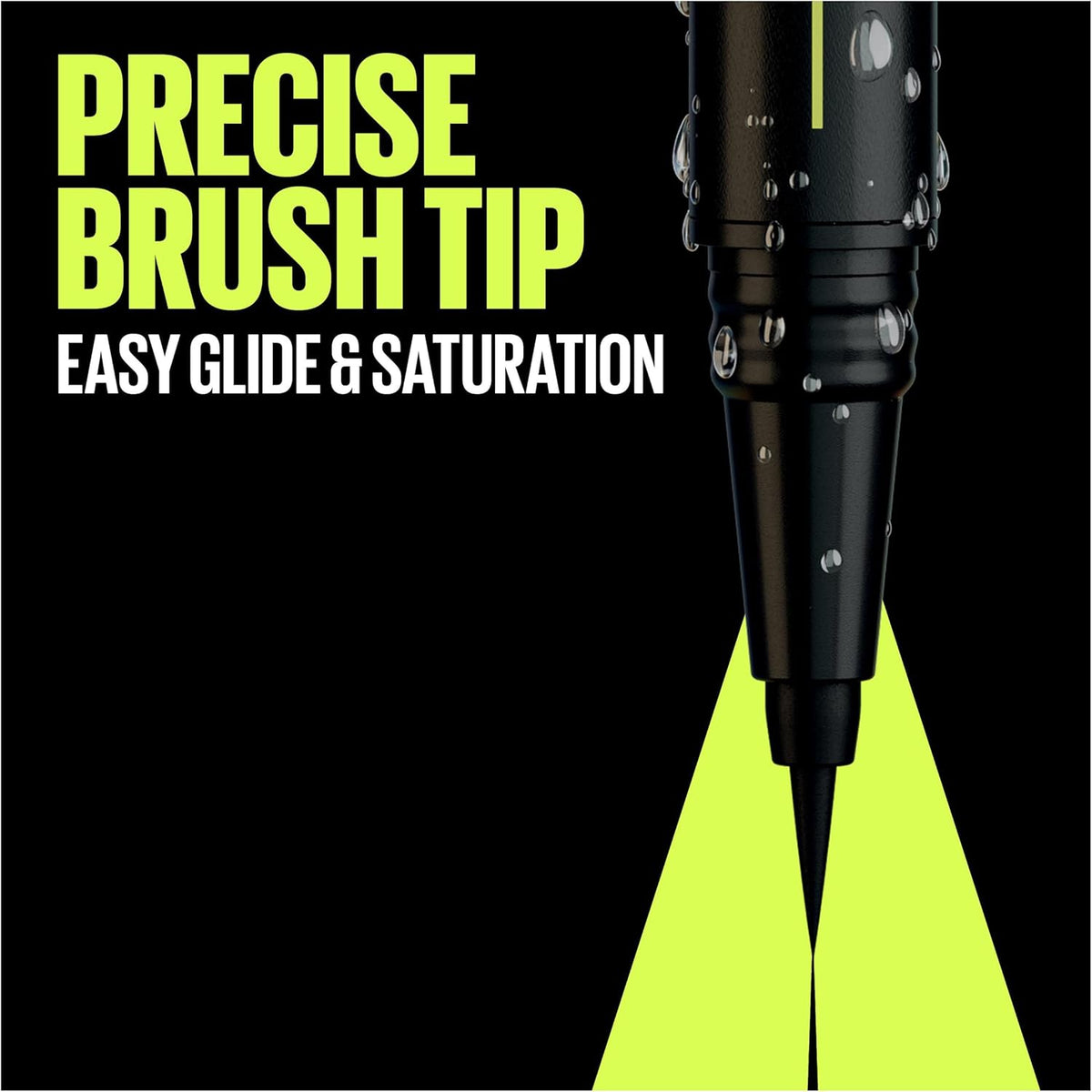 قلم تحديد العيون تاتو ستوديو من مايبيلين، مقاوم للماء والتلطخ، يدوم حتى 24 ساعة، أسود غامق،