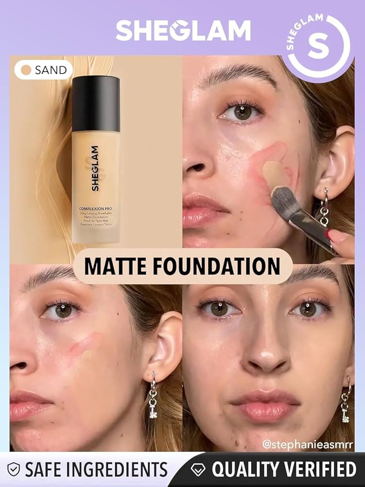 (Sand) Sheglam Matte Foundation Long lasting Breatheable - 30ml