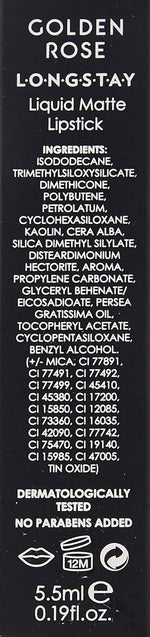 Golden Rose Kiss Proof Long Wearing Longstay Liquid Matte Lipstick - 28