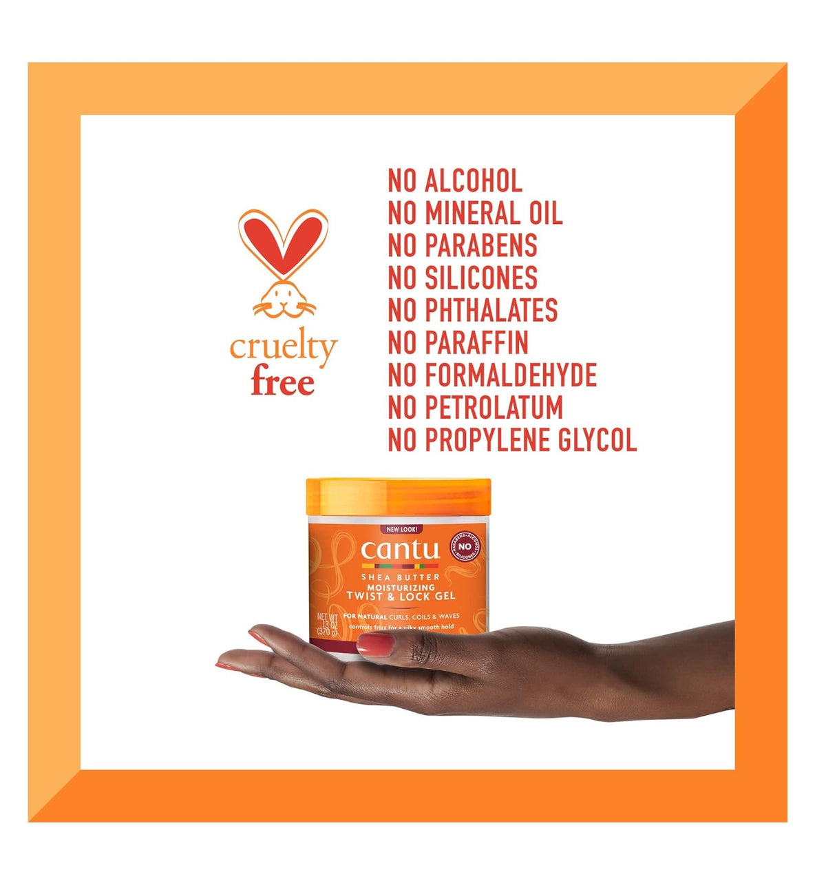 Cantu Shea Butter Moisturizing Twist & Lock Gel - 370gm جل كانتو المرطب بزبدة الشيا تويست آند لوك