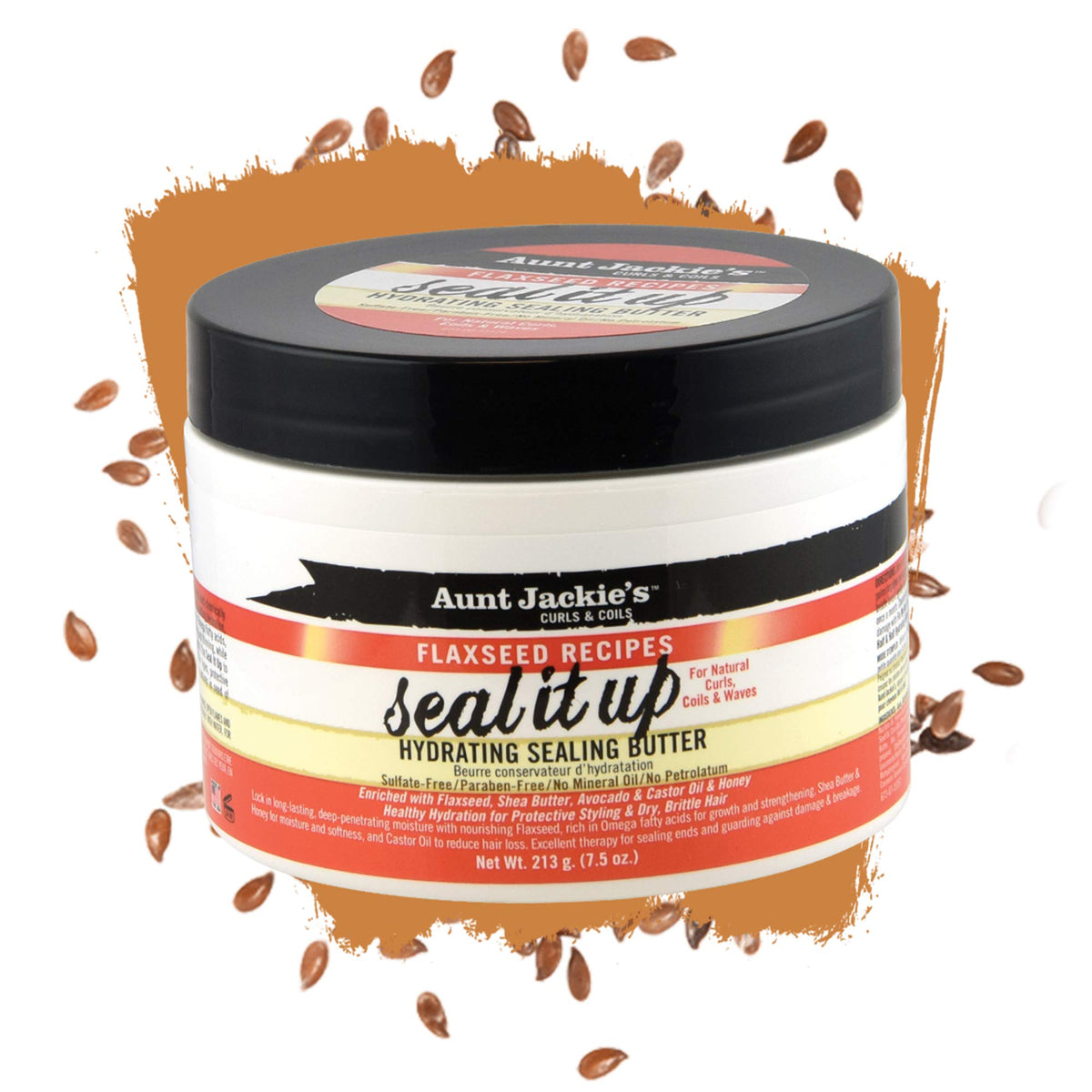 Aunt Jackie's Curls & Coils Flaxseed Recipe Seal,Hydrating Sealing Butter -213gm