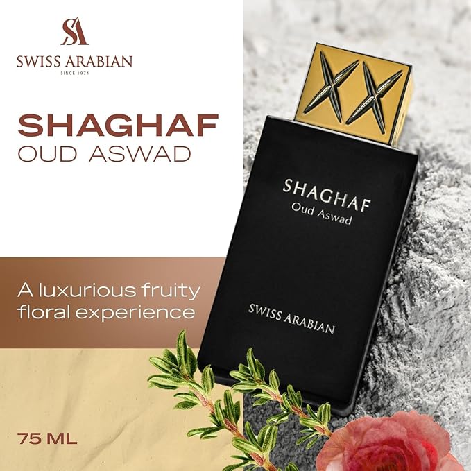 Shaghaf Oud Aswad by Swiss Arabian for Unisex - Eau De Parfum - 75ml