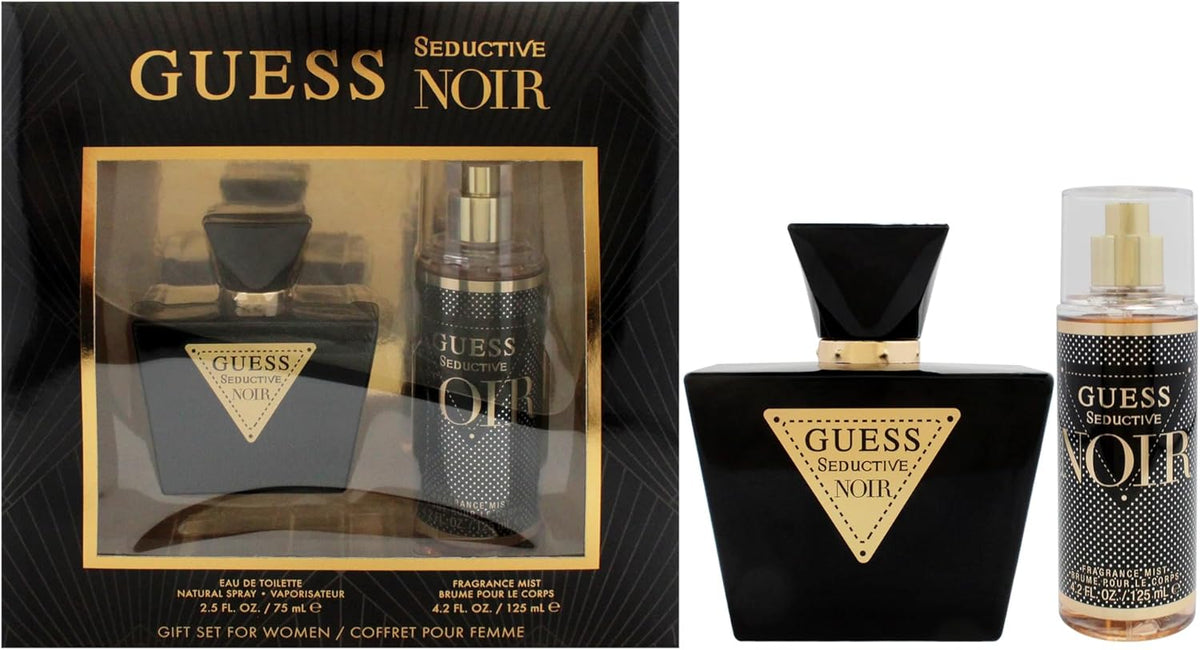 Guess Seductive Noir Gift Set for Women - ( Eau De Toilette 75ml & Body Mist 125ml )