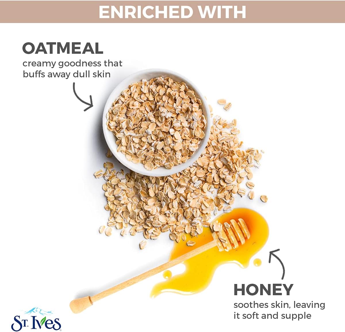 مقشر وقناع الشوفان من سانت آيفز لتنعيم البشرة "خالي من البارابين" طبيعي 100% - 170 جرام