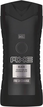AXE Black "رائحة الكمثرى المجمدة وخشب الأرز" Fresh Charge - غسول للجسم، حجم XL - 400 مل