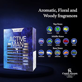 Active Man Gift Set by Chris Adams - Eau de Parfum - (100ml EDP + Deodorant 200ml)