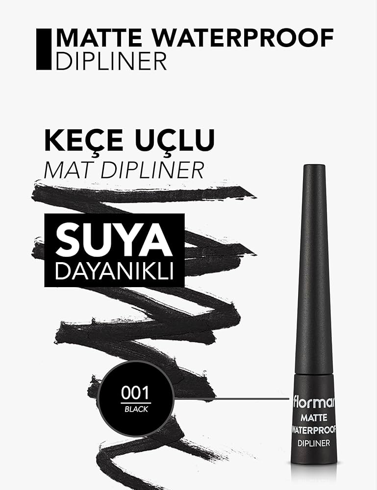 Flormar Matte Waterproof Dipliner Black