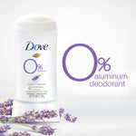 Dove 0% Aluminum Free Lavender & Vanilla Scent Deodorant Stick - 74gm