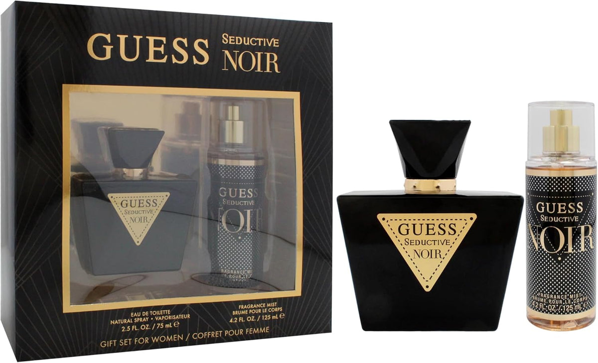 Guess Seductive Noir Gift Set for Women - ( Eau De Toilette 75ml & Body Mist 125ml )