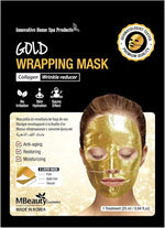 Gold Foil Wrapping Face Mask with Collagen – Anti-Aging, Wrinkle Reducing, Deep Moisturizing & Skin Restoring Treatment, Dermatologist Tested, Made in Korea