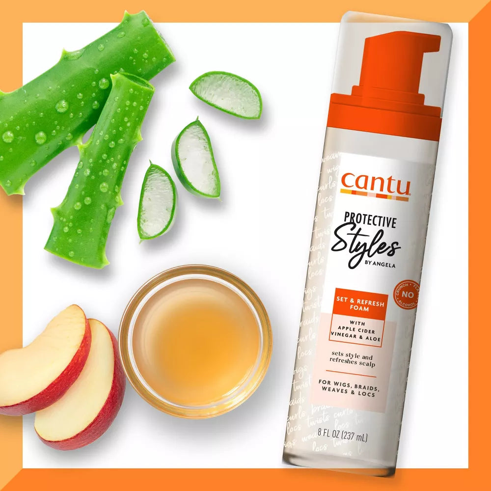 مجموعة كانتو الواقية والمنعشة للشعر بخلاصة خل التفاح والصبار - 237 مل