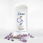 Dove 0% Aluminum Free Lavender & Vanilla Scent Deodorant Stick - 74gm